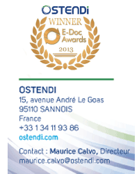 ostendi, éditeur d’osidoc, a obtenu le 1er prix E-Doc Awards 2013 suite à la mise en œuvre de sa solution au sein du groupe Crédit Mutuel / Arkéa traitant le courrier égrené de 5.000 utilisateurs réparti s dans 370 agences sur le territoire français.