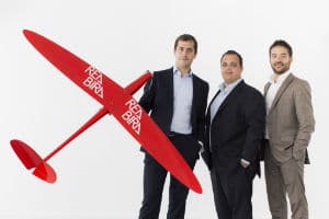 Les co-fondateurs de Redbird (de gauche à droite) : Emmanuel de Maistre, président ;  Emmanuel Noirhomme, directeur financier et Benjamin Hugonet, directeur commercial. © Redbird