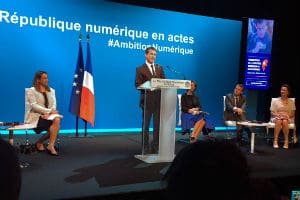 Manuel Valls a présenté la stratégie numérique du gouvernement jeudi 18 juin 2015 à la Gaîté lyrique. © Charlie Perreau