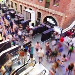 People in a shopping mall in Melbourne, Australia
