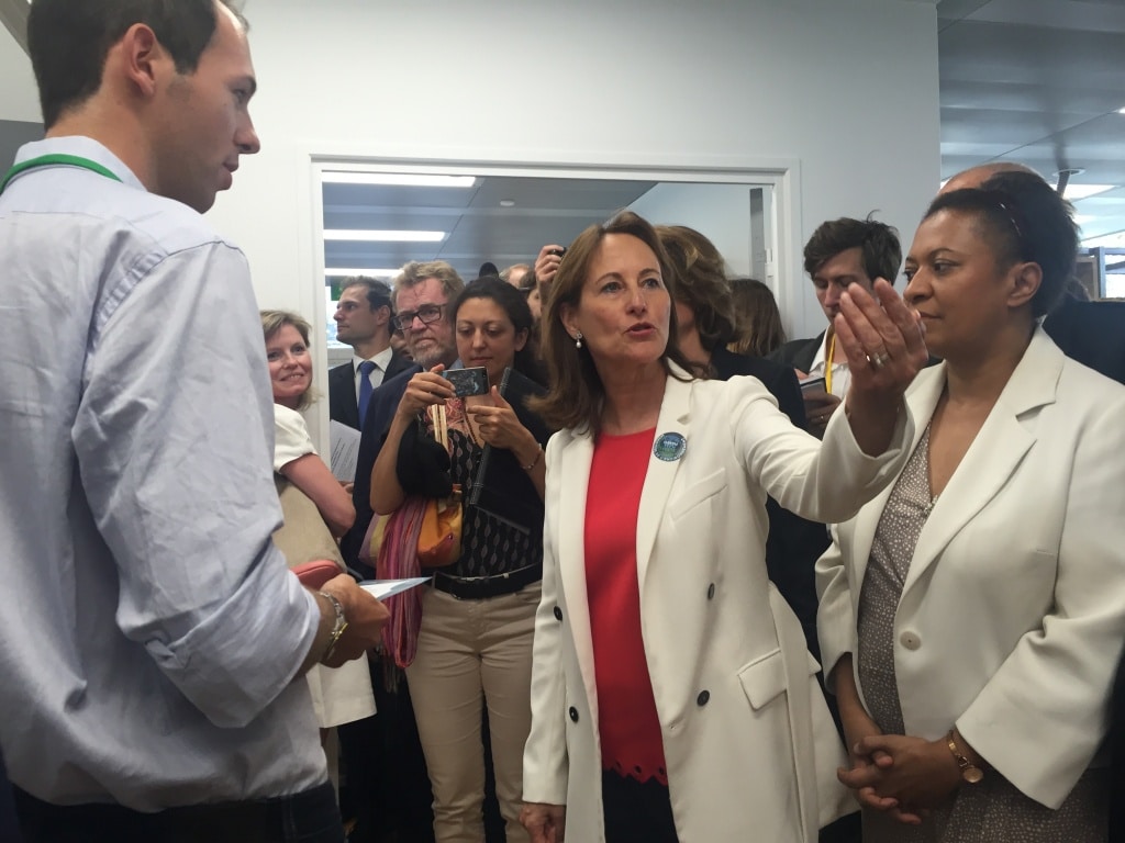 Ségolène Royal, ministre de l'Environnement, de l'Energie et de la Mer, a rencontré les start-up de la GreenTech jeudi 8 juillet 2016. © Charlie Perreau   