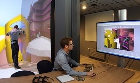 DCNS dispose de quatre salles de réalité virtuelle, dont l'une à Cherbourg. ©DCNS