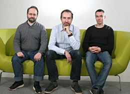Les cofondateurs d’Open Agora, Olivier Bache, Christophe Morvan (au centre) et Benoit Masson. ©Open Agora