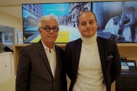 Michel Dinh, directeur général, et Sébastien Boucher, directeur digital, ont présenté leur stratégie de transformation à la Défense, leur 50e agence rénovée.
