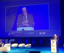 Photo Gérard Collomb, ministre de l'intérieur, lors de l'ouverture du FIC