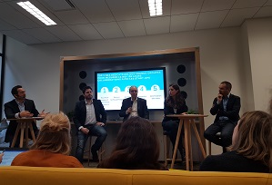 Des représentants d'Ideta, Engie et Accor Hotels ont témoigné sur la relation entre start-up et grands groupes, mercredi 18 avril au Village by CA. 