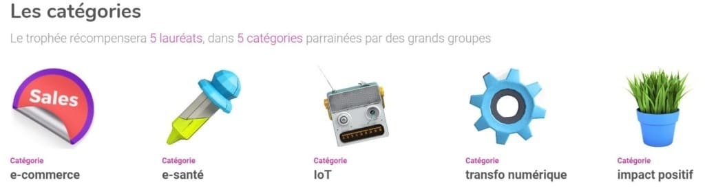 catégories trophée start up numérique