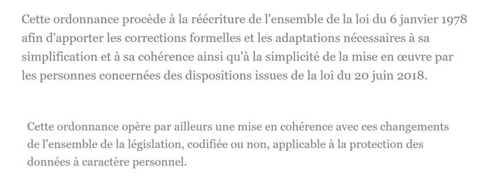  protection des données personnelles 