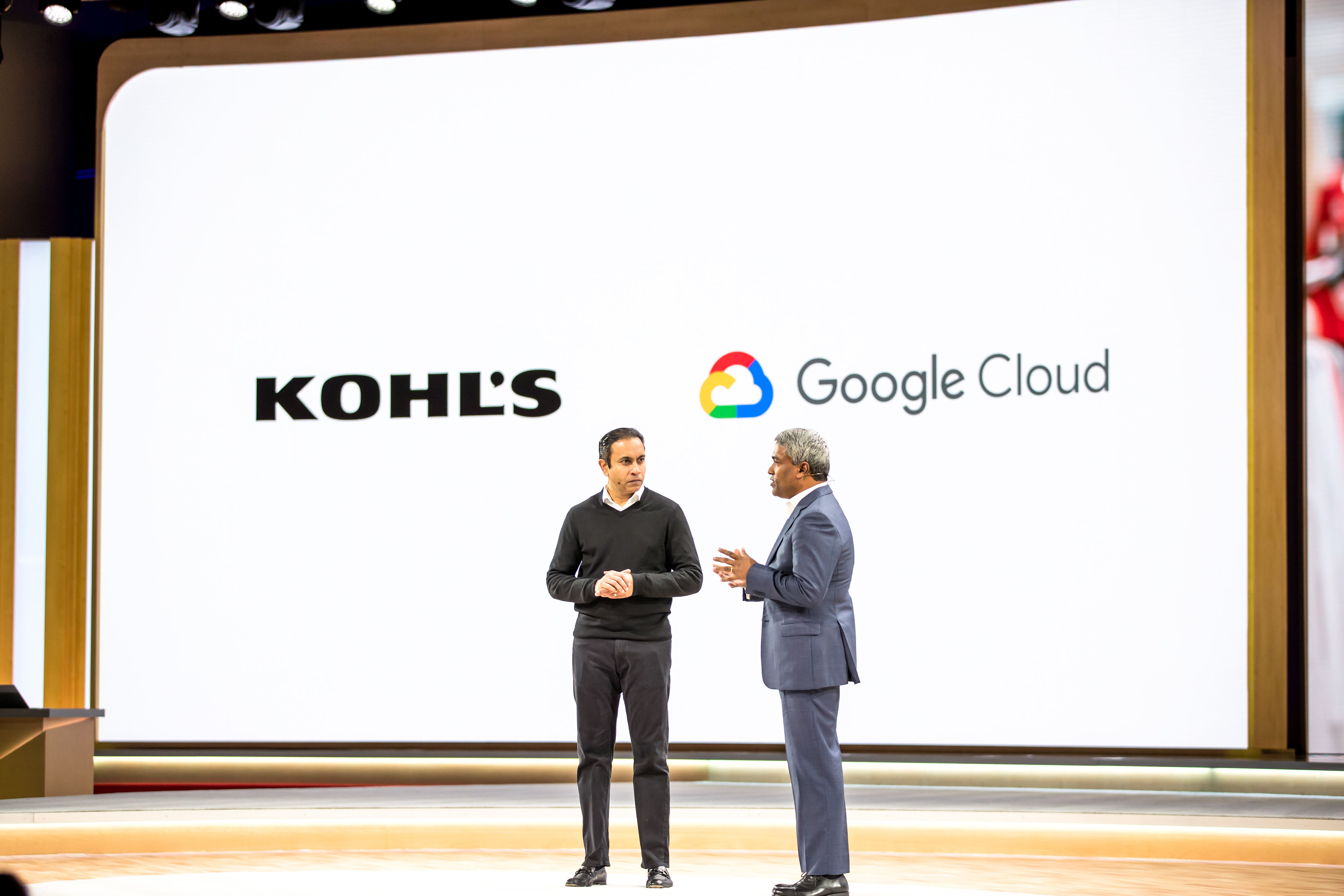 Thomas Kurian, CEO de Google Cloud et Ratnakar Kavu CTO de Khol's / © Google Cloud