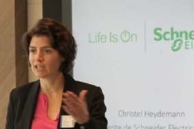 Christel Heydemann, la présidente de Schneider Electric France,