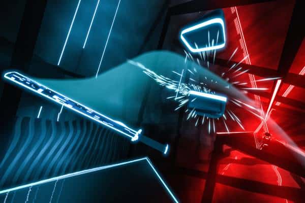 Beat Saber est un jeu vidéo de rythme en réalité virtuelle.