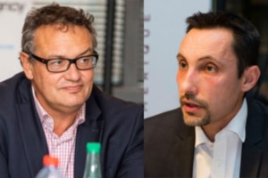 Frédéric Gimenez, chief digital officer et directeur de la digital factory de Total, et Christophe Huerre, DSI groupe de Thales