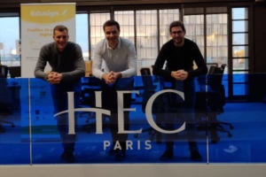 Grégoire Chantegrel, Elliot Boucher et Dylan Teixeira, co-fondateurs d'Edusign.