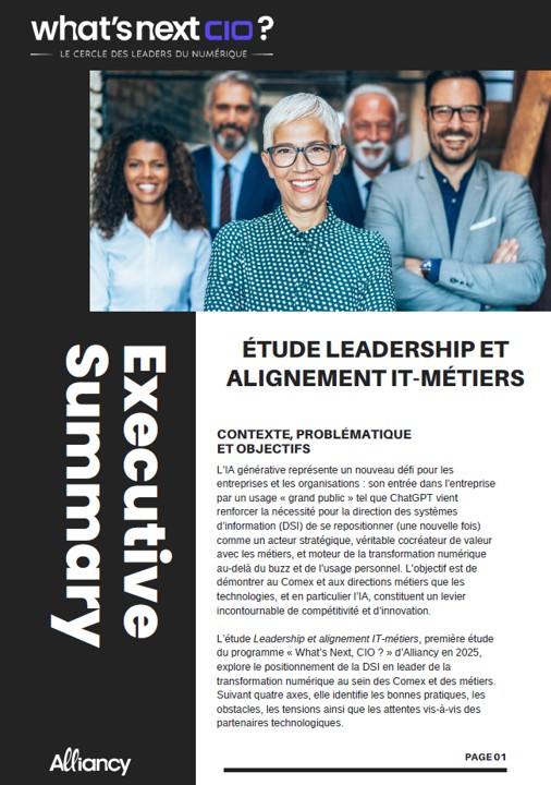 What's next, CIO ? - ETUDE "Leadership & Alignement IT-Métiers"