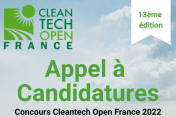 [Appel à candidatures] 13e édition du concours Cleantech Open France